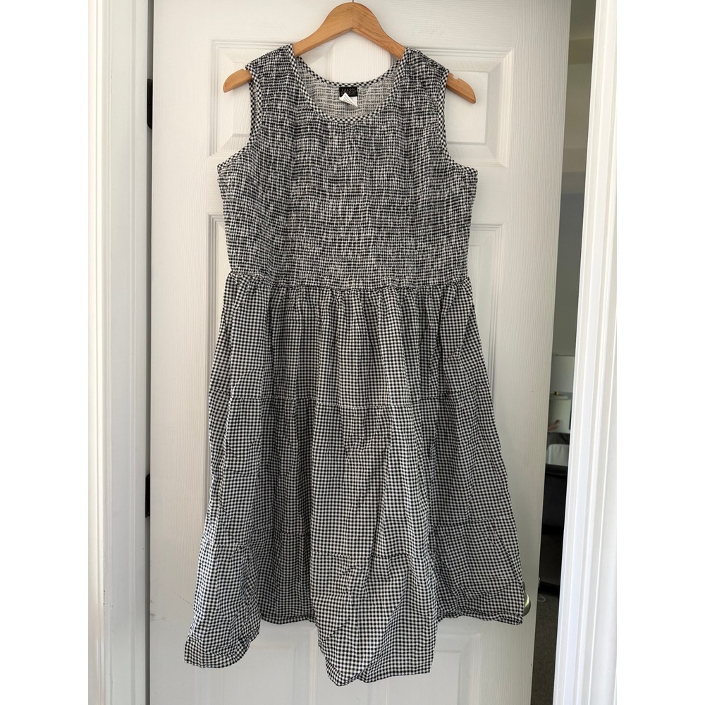Vintage Salon Studio Gingham Sleeveless Picnic Dress